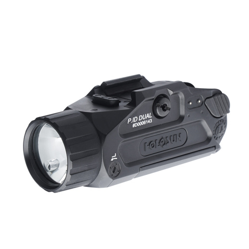 Holosun - Tactical Weapon Flashlight Dual - 17,000 cd - IR/Green Laser - Black - P.ID Dual
