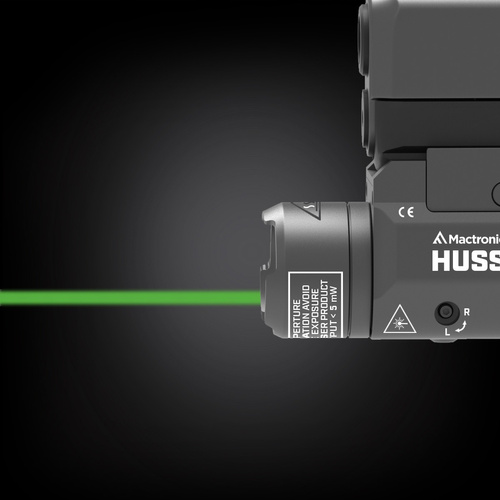 Mactronic - Tactical Pistol Flashlight with Laser Hussar GL - 12270 cd - Black - THG0011