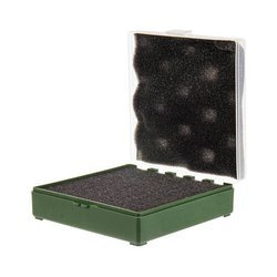 Megaline - Transport Box - 11x11x3.5 cm - Green-transparent - 607/0002GT