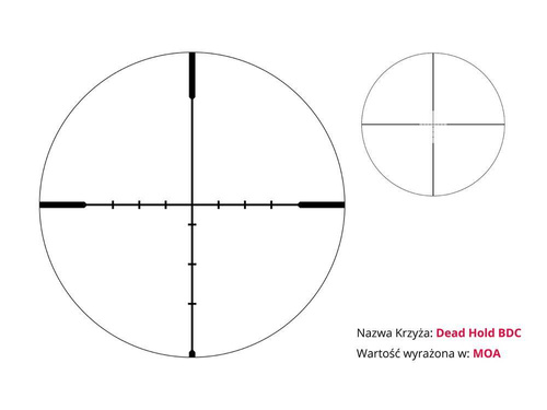 Vortex Optics - Rifle Scope Diamondback 1.75-5x32 - 1'' - Dead-Hold BDC MOA - Black - DBK-08-BDC