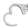 Alcyon - Steel Handcuffs Hinged - Double Locking - Silver - 5005-X