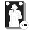 TS-9 Shilouette target - White - 10 pcs 