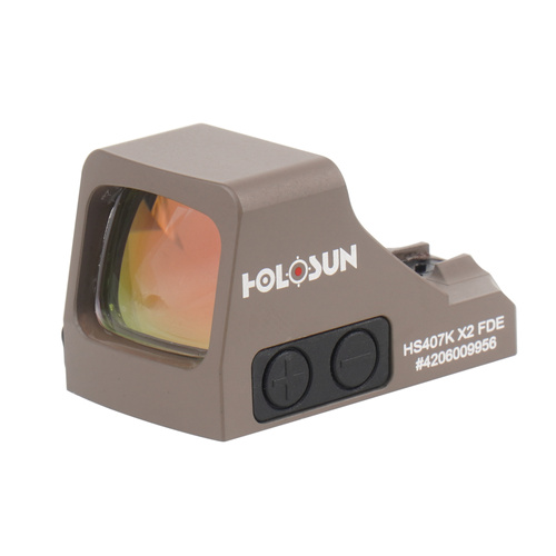 Holosun - Collimator HS407K Open Reflex SubCompact Pistol Sight - FDE - HS407K-X2-FDE