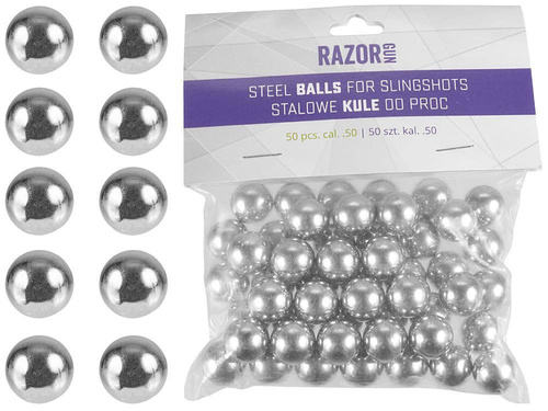 RazorGun - Steel Balls for Slingshot - .50 cal - 50 pcs