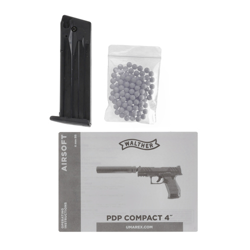 Umarex - ASG Pistol Replica Walther PDP Compact 4" - 6 mm - Spring Loaded - Black - 2.5110