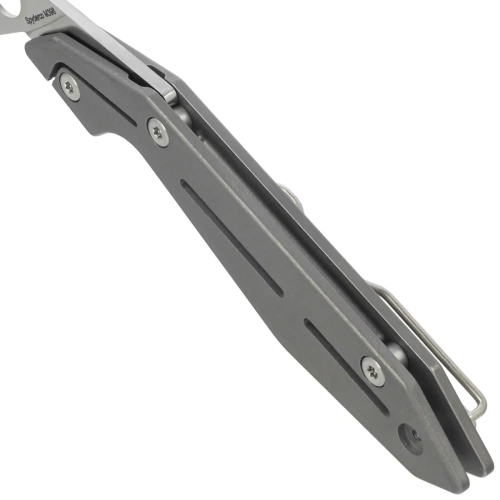 Spyderco - Nand Gray Titanium Satin Folding Knife - M398 - Gray - C270TIP