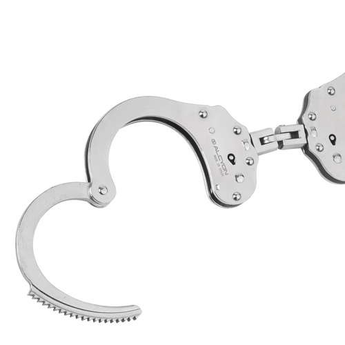 Alcyon - Steel Handcuffs Virola - Double Locking - Silver - 5230-X