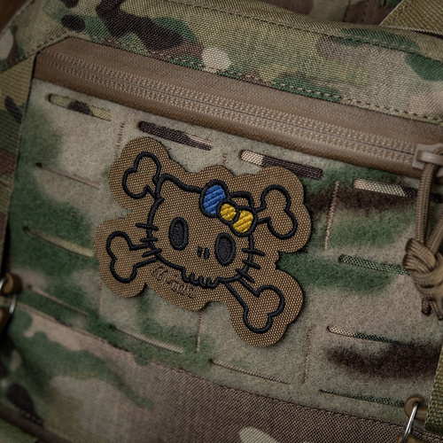 M-Tac - Kitty Contour Patch - Embroidery - Yellow and Blue Bow - Coyote - 51386205