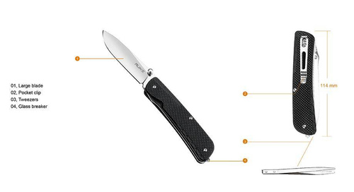 Ruike - Folding knife - Black - LD11-B