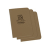 Rite in the Rain - All-Weather Notebook - 3 1/4 x 4 5/8" - 3 pcs - 971TFX-M - Tan