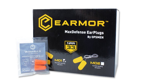 Earmor - MaxDefense Foam EarPlugs - M01 - BOX 60 pcs