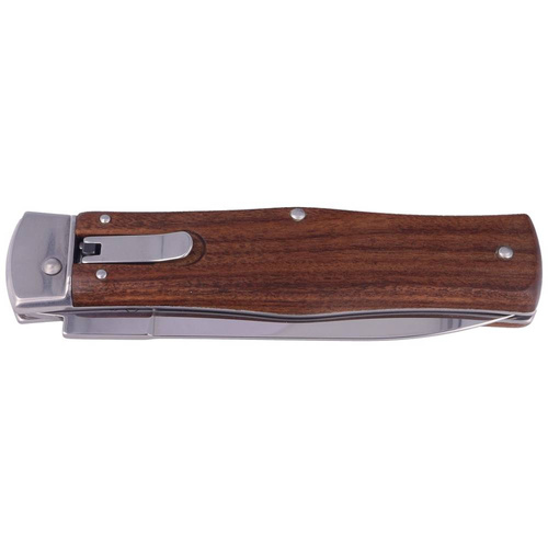 Mikov - Predator Palisander Wood Spring Knife - Brown - 241-ND-1/N CLIP