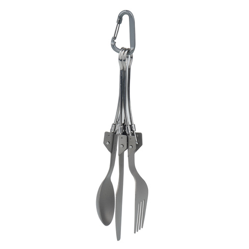 Rockland - Folding Tourist Cutlery Set - Fork / Knife / Spoon - Titan