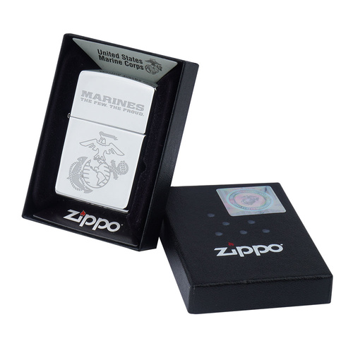 Zippo -  Marines Petrol Lighter - High Polish Chrome - Z28478