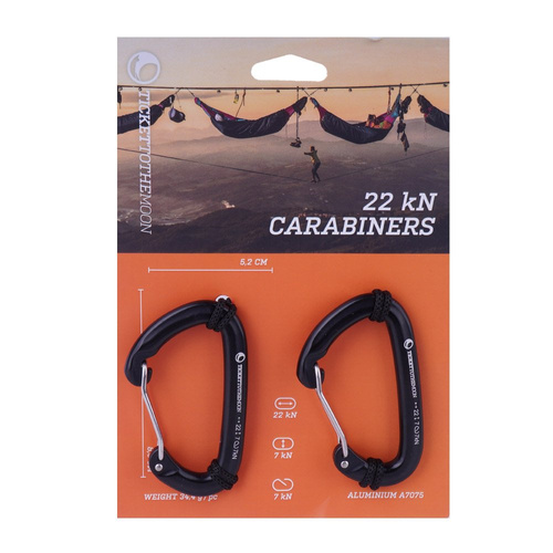 Ticket To The Moon - Carabiner for Hammock - 22kN - 2 pcs - TMBINER22
