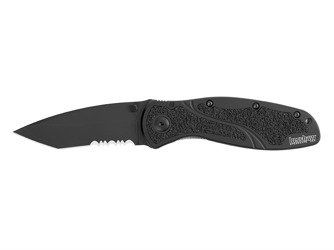 Kershaw - Tactical Knife Blur Tanto 1670TBLKST - 14C28N - Black - 1670TBLKST