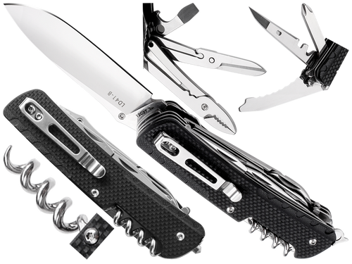 Ruike - Multifunctional Pocket Knife LD41-B - 18 Tools - Black - 340-017