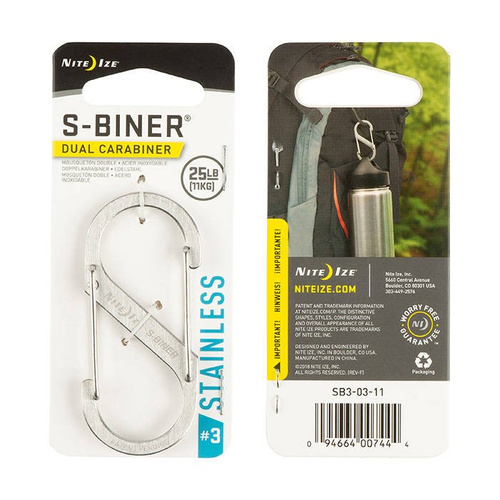 Nite Ize - S-Biner #3 - Stainless - SB3-03-11