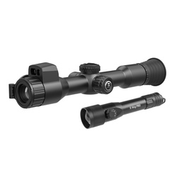 HIKVISION - Night Vision Rifle Scope HIKMICRO Alpex 4K LRF Lite with X-hog Pro 850/940 nm Laser Illuminator - Black