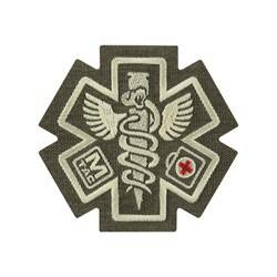 M-Tac - Embroidered Paramedic Medical Patch - Ranger Green - 51432023