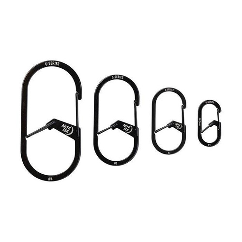 Nite Ize - G-Series™ #1 Dual Chamber Carabiner - 2 pcs. - Steel - Silver - GS1-11-2R6