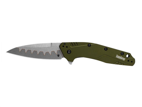 Kershaw - Tactical Knife Dividend 1812OLCB - N690/D2 - Olive - 1812OLCB
