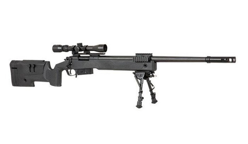 Specna Arms - SA-S03 CORE™ Sniper rifle replica with scope and bipod - Black