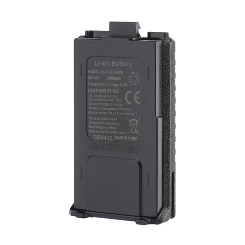 BaoFeng - Replaceable Rechargeable Battery for UV-5R/UV-8HX - 7.4 V - 1800 mAh - BL-5