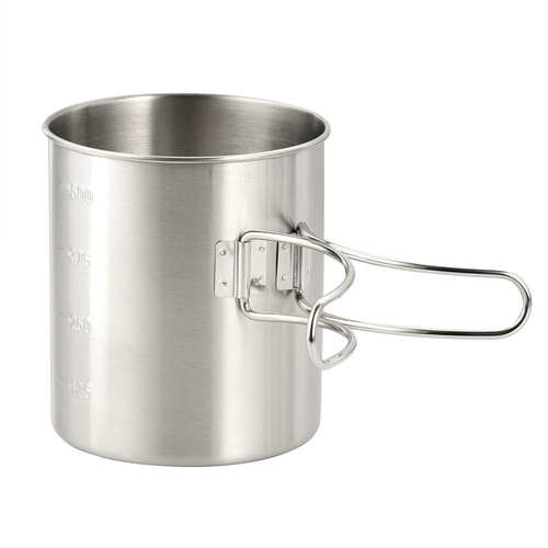 M-Tac - Stainless Cup with Folding Handle - 450 ml - CL1C-M37-A
