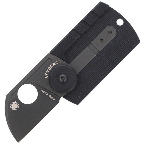 Spyderco - Dog Tag Folder CF/G-10 Laminate Black Knife - C188CFBBKP
