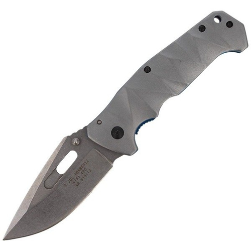 Herbertz Solingen - Knife Clip Point Stone Wash Finish Folder - 575112
