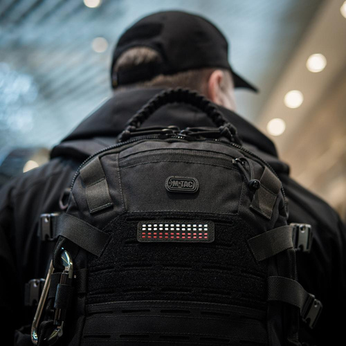 M-Tac - Polish Flag Patch - Fluorescent - Pixels - Laser Cut - Black / Red / White - 51005102