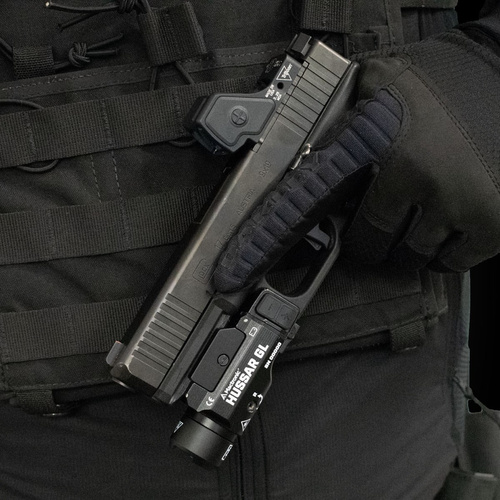 Mactronic - Tactical Pistol Flashlight with Laser Hussar GL - 12270 cd - Black - THG0011