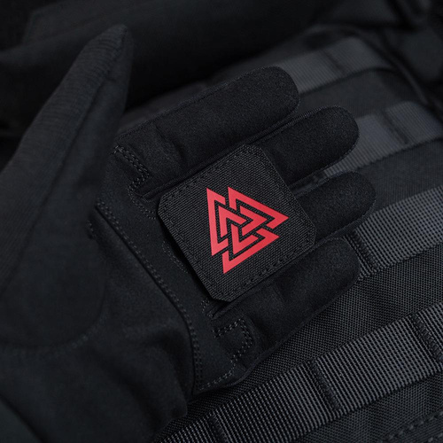 M-Tac - Laser Cut Valknut Square Patch - Red / Black - 51162233