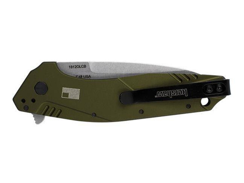 Kershaw - Tactical Knife Dividend 1812OLCB - N690/D2 - Olive - 1812OLCB