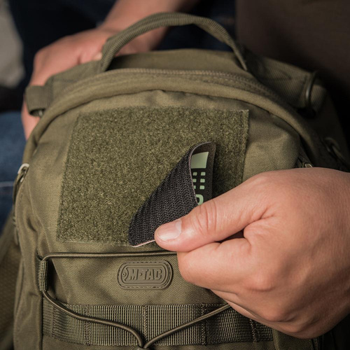 M-Tac - Patch with Flag and Inscription Poland - Laser Cut - Pixels/Rectangle - Ranger Green / Fluo - 51007223