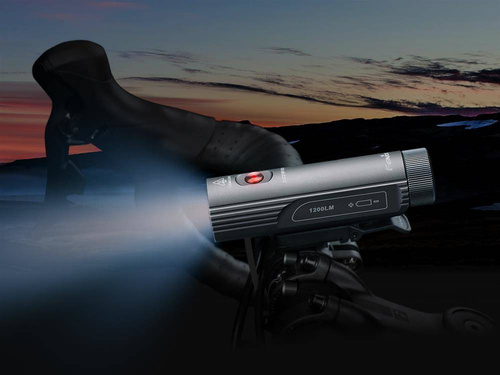 Fenix - Bicycle LED Flashlight with 2600 mAh Reachargeable Battery - 1200 lm - BC21R V3.0