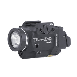 Streamlight - Tactical LED Flashlight for Pistols TLR-8 G SUB Multi-Fuel - G43X/G48 - 500 lm - Black - L-69431