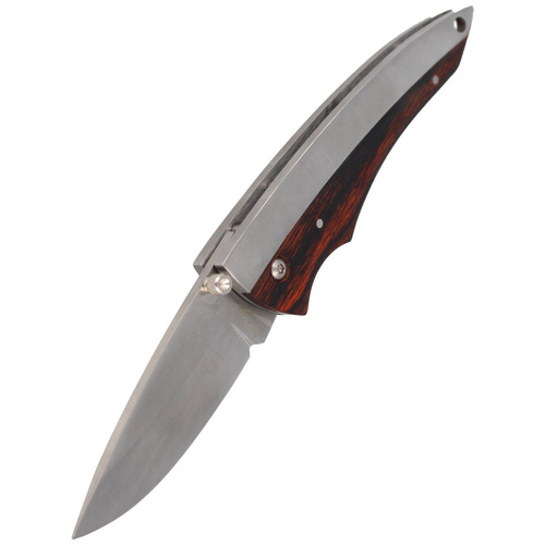 Herbertz - Drop Point Wood/Metal Folding Knife - 288611