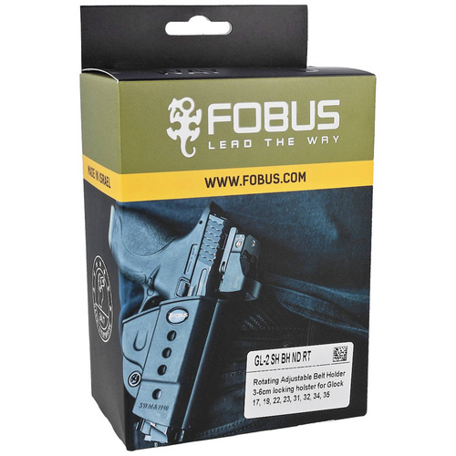 Fobus - External Holster OWB - Glock 17, 19, 19X, 22, 23, 31, 32, 34, 35 - Right - Black - GL-2 SH BH ND RT