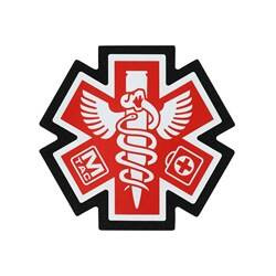 M-Tac - Paramedic Patch - Polyester - White/Red - 51417002