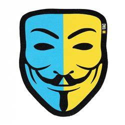 M-Tac - Morale Patch - Anonymous - Black/Yellow/Blue - 51313002.