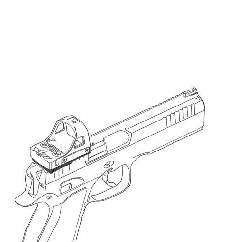 Vector Optics - Mounting Adapter for CZ Shadow/Shadow 2/SP-01/P-10C - Black - SCFRM-21