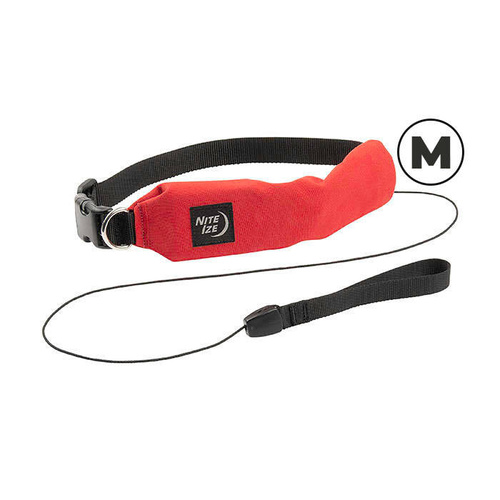 Nite Ize - Collar with Leash RadDog™ All-In-One - M - Red - RRLM-10-R3