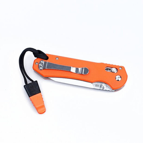 Ganzo - Folding Knife With Whistle - 440C - Orange - G7452-OR-WS