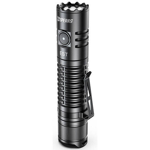 Speras - EST KIT LED Tactical Flashlight with 3100 mAh Battery - 1900 lm - Black - SPERAS EST KIT