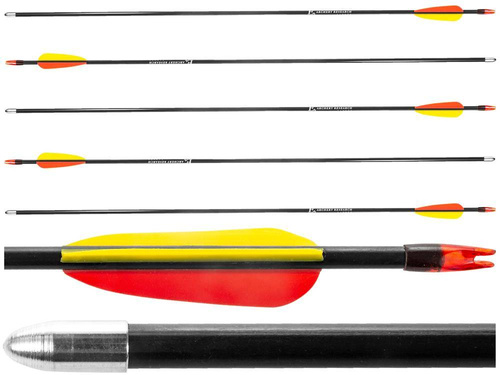 Poe Lang - Fiberglass Arrow - 30" - Smooth Target Point - 5 pcs - D-055-B3