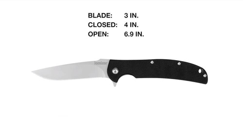 Kershaw - Chill 3410 Tactical Knife - 8Cr13MoV - Black - 3410