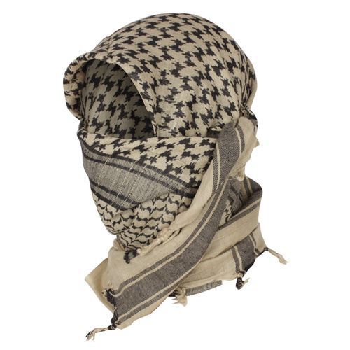 Mil-Tec - Head Scarf Shemagh Arafat - Cotton - Khaki-Black - 12611000