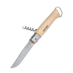 Opinel - Folding knife N°10 with corkscrew and bottle opener - Inox